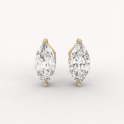 The Threaded Marquise Studs