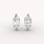 The Threaded Marquise Studs