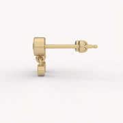 Bezel Drop Diamond Earrings