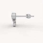 Bezel Drop Diamond Earrings