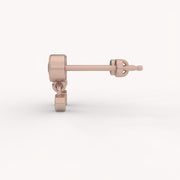 Bezel Drop Diamond Earrings