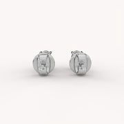 Oval Prong 0.5Ct Solitaire Studs