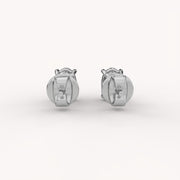 Oval Prong 1Ct Solitaire Studs
