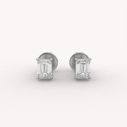 Emerald Prong 0.5Ct Solitaire Studs