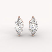The Threaded Marquise Studs