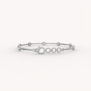 7 Bezel Diamond Station Bracelet