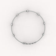 7 Bezel Diamond Station Bracelet