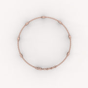 7 Bezel Diamond Station Bracelet