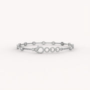 11 Bezel Diamond Station Bracelet