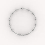 11 Bezel Diamond Station Bracelet