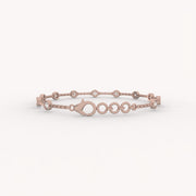 11 Bezel Diamond Station Bracelet