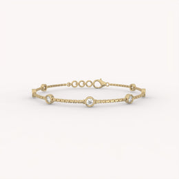 7 Bezel Diamond Station Bracelet