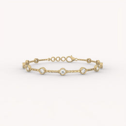 11 Bezel Diamond Station Bracelet