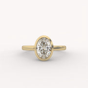 Oval Bezel Solitaire Ring