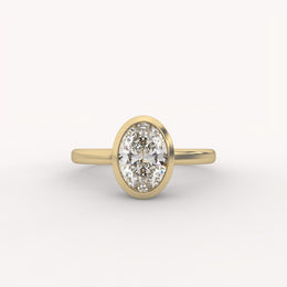 Oval Bezel Solitaire Ring