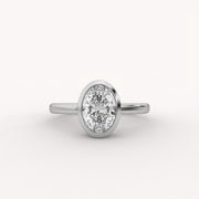 Oval Bezel Solitaire Ring