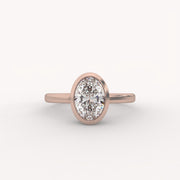 Oval Bezel Solitaire Ring